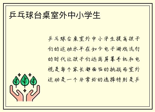 乒乓球台桌室外中小学生